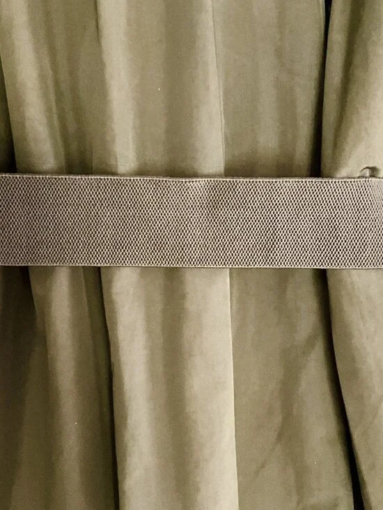 Guess Belted Trench Jacket Olive Green Cotton Blend Size M - Picture 10 of 13